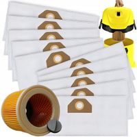 WOREK DO ODKURZACZA KARCHER syntetyczny DO WD3 MV3 SE4001 10 szt + filtr