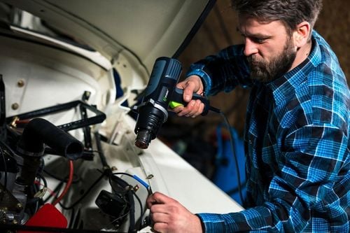 OPALARKA ELEKTRYCZNA MOCNA Z REGULACJĄ 2 BIEGI MAX 600°C + 4 DYSZE na Arena.pl