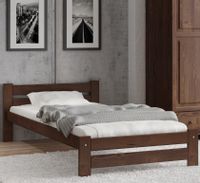 ŁÓŻKO DREWNIANE AGATA 80X200 ORZECH SOLIDNE + STELAŻ