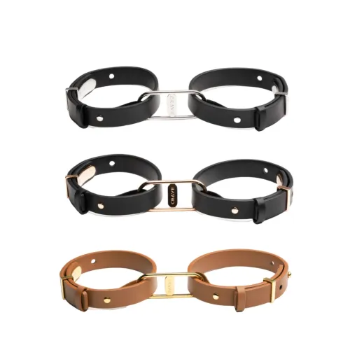 crave icon cuffs mankiety czarne ze srebrem eleganckie stal nierdzewna na Arena.pl
