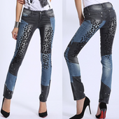 SPODNIE Damskie - Patchwork - New Fashion
