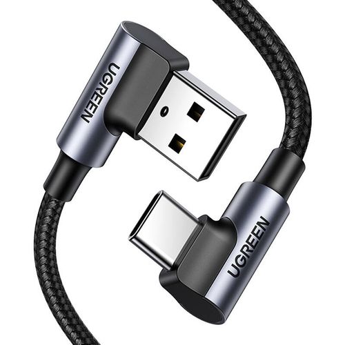Kabel USB do USB-C, kątowy UGREEN US176, 3A, 2m (czarny) na Arena.pl