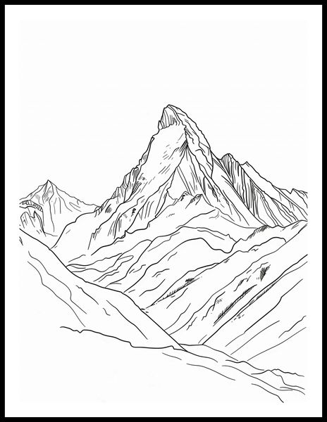 Plakat 60x80cm Górski Szkic zdjęcie 3