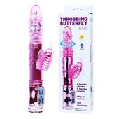 Wibrator Żelowy Posuwisto-Rotacyjny Throbbing Butterfly