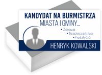 Wizytówki wyborcze 1000 sztuk WYBORY NA BURMISTRZA MIASTA GMINY + PROJEKT