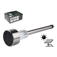 lampa solarna do ogrodu  metalizowana 30 x 4,5cm a6121