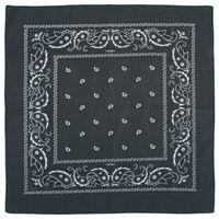 BANDAMKA BANDANA CHUSTA 55x55 cm OLIWKOWO-CZARNA