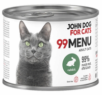 JOHN DOG 99 Menu 99% mięsa KRÓLIK Kurczak mokra karma dla kota puszka 200g