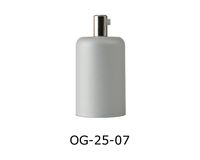 OPRAWKA E27 OSŁONKA DEKORACYJNA METALOWA JASNY SZARY + CHROM