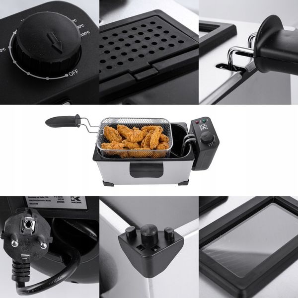 FRYTKOWNICA FRYTOWNICA POJEMNA 3,0L MOC 2200 INOX zdjęcie 7