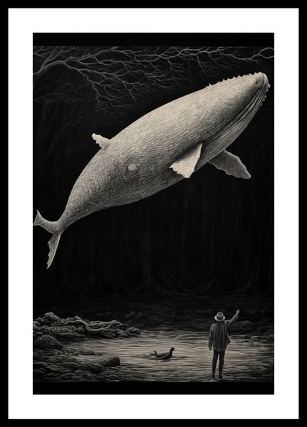 Plakat 30x45cm Biały Wieloryb zdjęcie 3