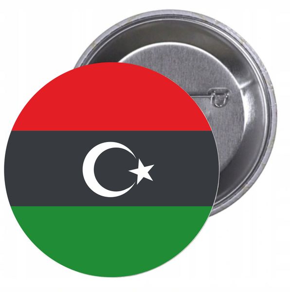 Przypinki buttony FLAGA LIBIA znaczki z grafiką zdjęcie 1