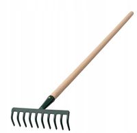 GRABIE DO LIŚCI TRAWY Z TRZONKIEM METAL 10 ZĘBÓW