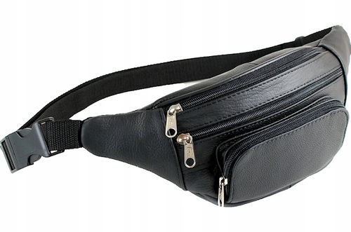 SASZETKA męska nerka biodrowa z paskiem Skóra na Arena.pl