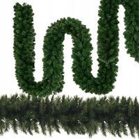 GIRLANDA choinkowa ŚWIĄTECZNA 2,7m zielona sztuczna świerkowa ŁAŃCUCH ŚWIĄT