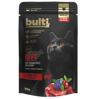 KARMA MOKRA DLA KOTA BULTI SUPERFOOD Wołowina z żurawiną i kocimiętką 100g