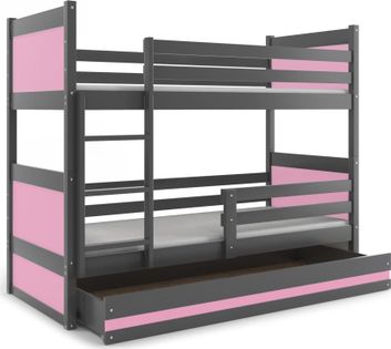 Łóżko dla dzieci piętrowe dziecięce RICO dziecko 200x90 + STELAŻ