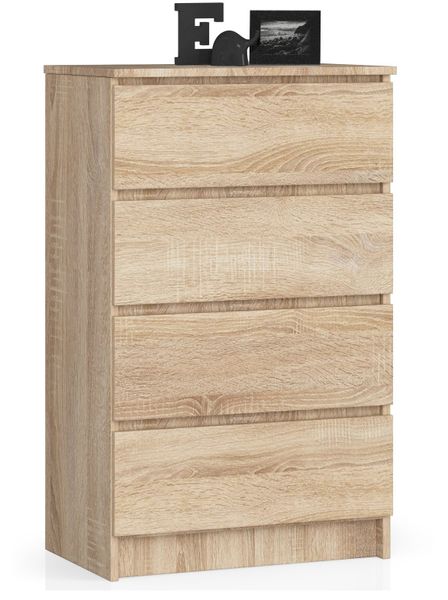 KOMODA K 60 cm 4 SZUFLADY DĄB SONOMA zdjęcie 1