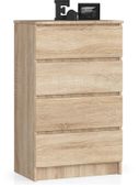 KOMODA K 60 cm 4 SZUFLADY DĄB SONOMA