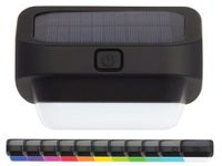 LAMPKA SOLARNA OGRODOWA LED RGB NA SCHODY TARAS PŁOT CZUJNIK ZMIERZCHU