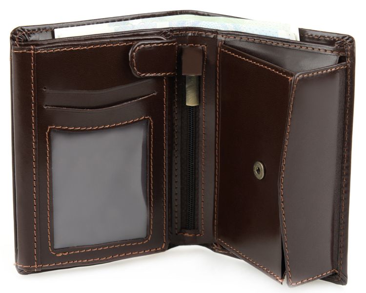 Portfel męski Clip - Stefania Brązowy zdjęcie 2