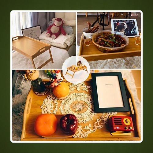 STOLIK ŚNIADANIOWY POD LAPTOPA DO ŁÓŻKA DREWNIANY SKŁADANY NA PREZENT TACA na Arena.pl