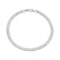 Bransoletka Srebrna Męska Pancerka 4mm SREBRO pr. 925 WŁOSKA + GRATIS