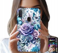 ETUI DO SAMSUNG GALAXY A20E - KWIECISTE WZORY RÓŻEKWIATKI CASE + SZKŁO