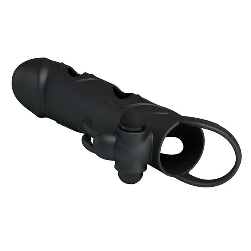 PRETTY LOVE   PENIS SLEEVE WITH BALL STRAP vibration BLACK na Arena.pl