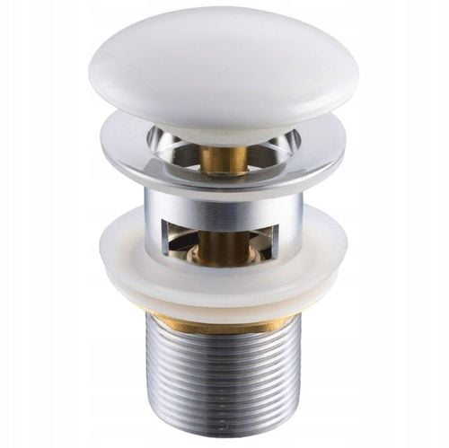 KOREK DO UMYWALKI CERAMICZNY Biały umywalkowy z przelewem na Arena.pl