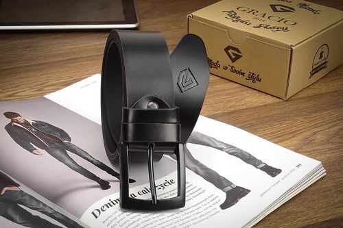 Męski Pas SKÓRZANY do Spodni JEANS szeroki 120cm na Arena.pl