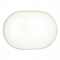 Półmisek owalny porcelana MariaPaula Moderna Gold 33 cm złocony rant