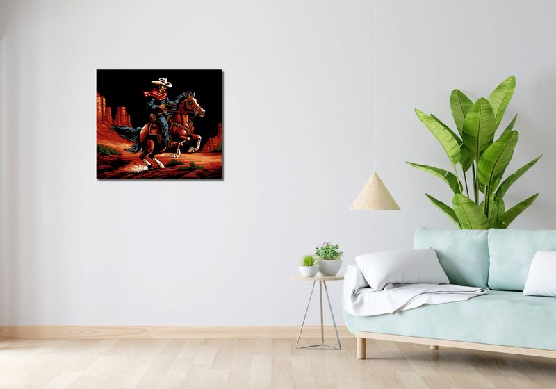 Obraz 70x60cm Galop przez Prerię zdjęcie 2