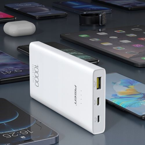 POWERBANK 10000 MAH 12W QC USB / MICRO / USB-C PD BIAŁY DO IPHONE APPLE na Arena.pl