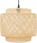 Lampa wisząca BOHO bambusowa czarna zawieś 38cm naturalna beżowa TH06