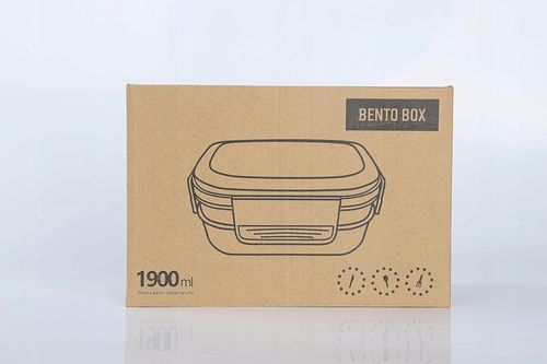 LUNCH BOX PUDEŁKO NA ŻYWNOŚĆ PODRÓŻNE POJEMNE NA WYJAZD 3W1 SZCZELNE 2000ML na Arena.pl
