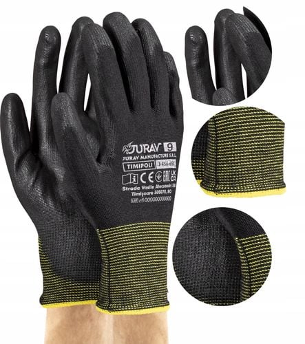 rękawice robocze czarne j-timipoli_bb9-l - 12 par na Arena.pl