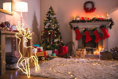 Lampki Zewnętrzne Świąteczne Renifer Dekoracja Ozdoba LED Neon Biały IP44 na Arena.pl