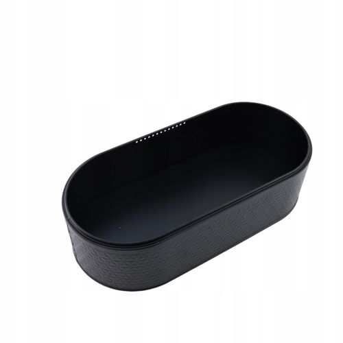 Chlebak pojemnik na pieczywo na chleb bułki stalowy deska bambusowa czarny na Arena.pl