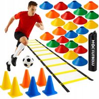 ZESTAW PIŁKARSKI TRENINGOWY DRABINKA PACHOŁKI MOC FUTBOLU 31w1 PREZENT
