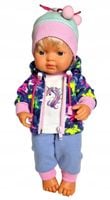 UBRANKO BLUZA Z KAPTUREM SPODNIE DLA LALKI MINILAND 36-38CM