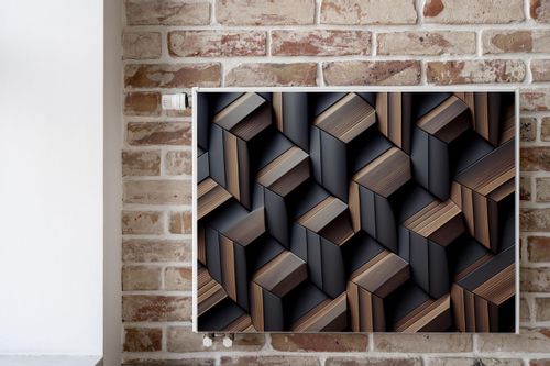 Mata MAGNETYCZNA Na Kaloryfer Drewno Abstrakcja Efekt 3D 90cm x 60cm na Arena.pl