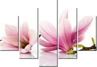 105CM 150CM OBRAZ 5 ELEM RÓŻOWE MAGNOLIE DRUK