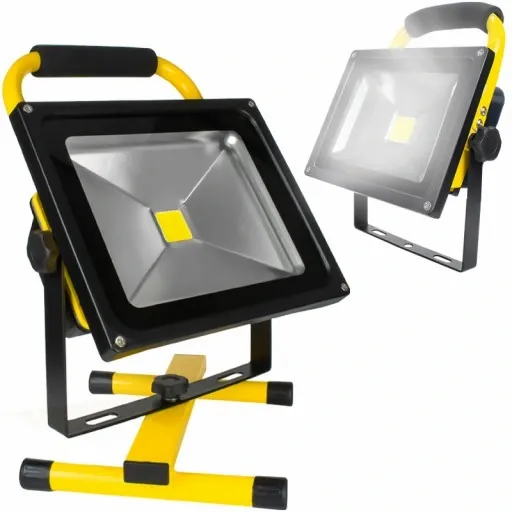 HALOGEN ROBOCZY REFLEKTOR NAŚWIETLACZ LED Z AKUMULATOREM PRZENOŚNY IP65 30W zdjęcie 1