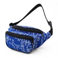 NERKA saszetka biodrówka torebka damska polska napisy N054 niebieska