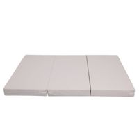 materac gimnastyczny Satellite PU 150x100x10 cm - trzyczęściowy beżowy