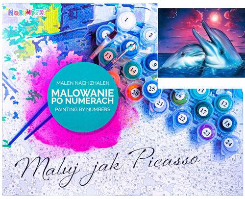 Malowanie Po Numerach Delfiny Miłość na Arena.pl