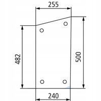 szyba przednia dolna Massey Ferguson 675, 690, 698, 699, 1004, 1007, 1014