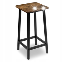 TABORET STOŁEK BAROWY HOKER METALOWY LOFTOWY RUSTYKALNY KUCHENNY STAL 65 cm