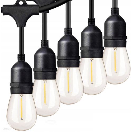 2X GIRLANDA ŚWIETLNA OGRODOWA LAMPKI 20X ŻARÓWKI 20m 20LED WODOODPORNA ŁĄCZ na Arena.pl